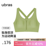 ubras中高强度运动文胸女士内衣女无钢圈美背胸罩 凉感款-棕榈叶 M