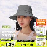 蕉下（beneunder）遮阳帽子女透气渔夫帽防晒帽钓鱼帽防泼水户外AS713深花灰
