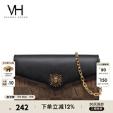 VANESSA HOGAN VH女包太阳神系列贝伦信封包轻奢斜挎包链条包纪念日礼物送女友 黑色