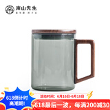 南山先生 玻璃杯办公杯男女个人杯茶水分离带盖绿茶杯清灵泡茶杯 清灵杯(鸦青)_不带过滤