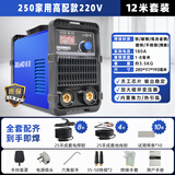 瑞凌电焊机升级315睿智系列工业级220v 380v双电压宽电压逆变直流焊机 250DE专用3.2焊条丨12米线全套