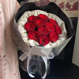 艾斯维娜鲜花速递33朵红玫瑰花束送女友生日礼物同城花店配送 11朵红玫瑰花束经典款