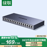 绿联16口千兆交换机 企业级交换器 工程监控网络分线转换器 家用网线分流器VLAN划分加厚钢壳35373