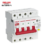 德力西电气（DELIXI ELECTRIC）漏电保护器空开带漏电开关断路器登峰上进线 DZ47vLE 4P C63