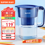 苏泊尔（SUPOR） 过滤净水器 家用滤水壶自来水过滤器净水壶自来水家用厨房净水器滤水器滤水壶 升级款UF03  1壶3芯