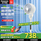 松下（Panasonic）空气循环扇电风扇落地扇 直流变频家用磁吸遥控电扇 柔风定时节能静音风扇 智能【温度感应】F-CW1801C