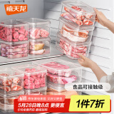 禧天龙冰箱保鲜盒食品级冰箱收纳盒密封盒蔬菜水果冷冻盒 0.9L 3个