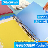 可得优（KW-triO）活页本外壳笔记本子封皮自制活页可拆卸扣环透明可视分隔页 颜色随机【10张】 A4【30孔】