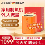 麦德哈特家用制氧机吸氧机送氧气机便携式车载家庭小型呼吸一体机带雾化 【新春礼盒款】9L可调-春节回家送父母送长辈