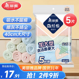 美丽雅厨房抹布5片家用清洁擦灰布加大加厚强吸水擦玻璃镜面不易留痕5片