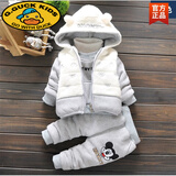 G.DUCKKIDS童装新款 男女宝宝套装0—1岁半婴儿3秋冬装4加绒衣服5小孩7冬季8 米奇灰色三件套 加绒 加厚 90 建议身高80-90cm 约1-2岁