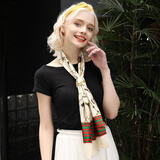 达芬奇密码丝巾女母亲节高档领巾妈妈生日情人节礼物围巾 简约欧美