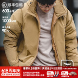 马登工装 美式复古白鸭绒连帽羽绒服男冬防风保暖外套90绒新年防寒服 卡其色 XL （155-170斤）
