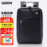 乐上（LEXON）双肩电脑包14英寸商务男防泼水通勤笔记本背包轻便学生书包礼物