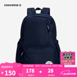 Converse匡威双肩包男女童简约书包新款时尚运动背包初高中生防水包 藏青色 M