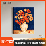 自油自画 diy数字油彩画现代简约客厅卧室风景装饰挂画绘画手工填色床头画 金盏菊 40*50cm 绘画套装