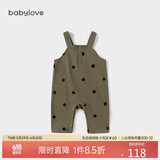 babylove男女宝宝背带裤春秋洋气长裤婴儿连体裤外出纯棉休闲裤子