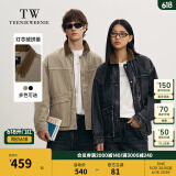 Teenie Weenie Men【男女同款】小熊男装牛仔夹克2025年春季新款拼接外套 卡其色 XL