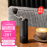 泰摩栗子C手摇咖啡磨豆机 家用手动咖啡豆研磨机 磨粉器 C3ESP-曜石黑【全能刻度微调版】