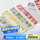 ASVEL阿司倍鹭冰格带盖制冰盒创意冻冰块模具大号冰箱宝宝辅食盒 三层小冰格21格