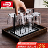 青苹果玻璃杯6只 加厚无铅洋酒杯鸡尾酒杯威士忌杯 啤酒杯水杯茶杯