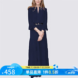 MeetMetro玛依尔法式仙女连衣裙女2025春新款高端气质纯欲风裙子礼服长裙 藏蓝【现货】 M