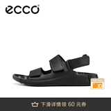 爱步（ECCO）凉鞋男 复古男士运动凉鞋夏天勃肯沙滩鞋男休闲皮凉鞋 科摩500944 黑色50094401001 42