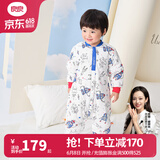 良良（liangliang）婴儿睡袋夏季空调房防踢被宝宝纯棉可拆袖儿童睡袋 星际蓝·秋冬款【适合15-20℃】 3XL（建议身高110-125cm）