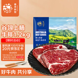 春禾秋牧 进口谷饲原切上脑牛排1.2kg/6片 轻食健身减脂 牛肉生鲜