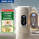 奥克斯（AUX）电水壶热水壶烧水壶开水壶控温壶304不锈钢内胆1.7L数显温度智能自动断电AAS-17AZX-02