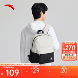 安踏|双肩包|帆布简约大容量通勤旅行背包电脑包双肩初高中学生书包