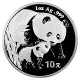 马甸藏品2000年-2024年熊猫银币含银量99.9%银 熊猫银币 2004年熊猫银币1盎司单枚