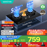 华帝（VATTI）家电国家补贴官方燃气灶天然气嵌入式一级能效5.2kW猛火煤气炉双灶具灶台i10071B【天然气产品】