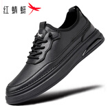 红蜻蜓男鞋透气休闲鞋子男士板鞋运动小黑鞋男WXL250011X全黑43