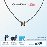 凯文克莱（Calvin Klein）官方CK型格转运珠几何时代男项链送男友礼物黑色&浅金色35000259