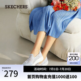 斯凯奇（Skechers）渔夫鞋夏季一脚蹬女鞋蕾丝透气懒人散步鞋休闲妈妈鞋平底单鞋 896020-LTGY/浅灰色 39