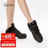三沙（sansha）运动舞蹈鞋女广场舞软底现代舞鞋爵士舞鞋真皮面两块底 B52LPI 黑色-猪LPI 39