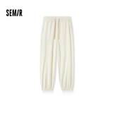 森马（Semir）【大促福袋】休闲裤男女简约百搭长裤夏季运动风潮流裤子 女-O款奶白【华夫格卫裤】 M