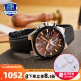 卡西欧（CASIO）商务休闲皮带钢带手表男日韩腕表防水石英男士手表送男友新年礼物 EFS-S630BL-5A人造蓝宝石镜面