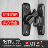 迪普尔免打孔插销门栓防盗门卡扣门扣卧室橱柜门房门栓明装反锁扣