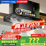 创维（Skyworth）【家电国家补贴20%】抽油烟机家用 欧式顶吸三腔油烟机 25立方大吸力排烟机 高温自清洗Y015