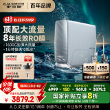 史密斯（A.O.SMITH）佳尼特净水器蓝鲸4000净饮机家用厨下式直饮净水机反渗透8年RO膜 1600G Pro CR4000AE1 国家补贴 