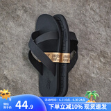 马登（Maden）软底拖鞋磨砂细纹夏季凉拖浴室防滑十字拖凉鞋男士沙滩鞋 黑色 41 (255mm) 偏小一码