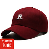 热销款棒球帽鸭舌帽大头围遮阳帽春夏软顶防晒男女 酒红色 56