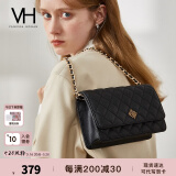VANESSA HOGAN【520礼物】VH女包繁花系列极光菱格包时尚轻奢链条包单肩斜挎包 黑色+礼袋（送礼推荐）