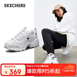 斯凯奇D'LITES系列时尚绑带厚底增高11931 白色/黑色/WBK 37.5 