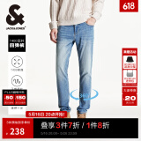 杰克·琼斯（JACK&JONES）春夏季男装牛仔裤男弹力修身裤子男百搭男裤休闲男士牛仔裤四季款 E31牛仔蓝 M (175) 腰加宽