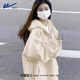 回力日系卫衣女2026年新款春秋款温柔学院风开衫中学生宽松连帽外套