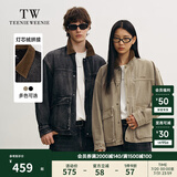 Teenie Weenie Men【男女同款】小熊男装牛仔夹克2025年春季新款拼接外套 黑色 M
