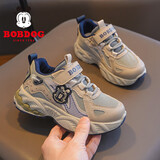巴布豆（BOBDOG）童鞋男童休闲鞋春秋款软底儿童运动鞋 102541071 卡棕/浅军33